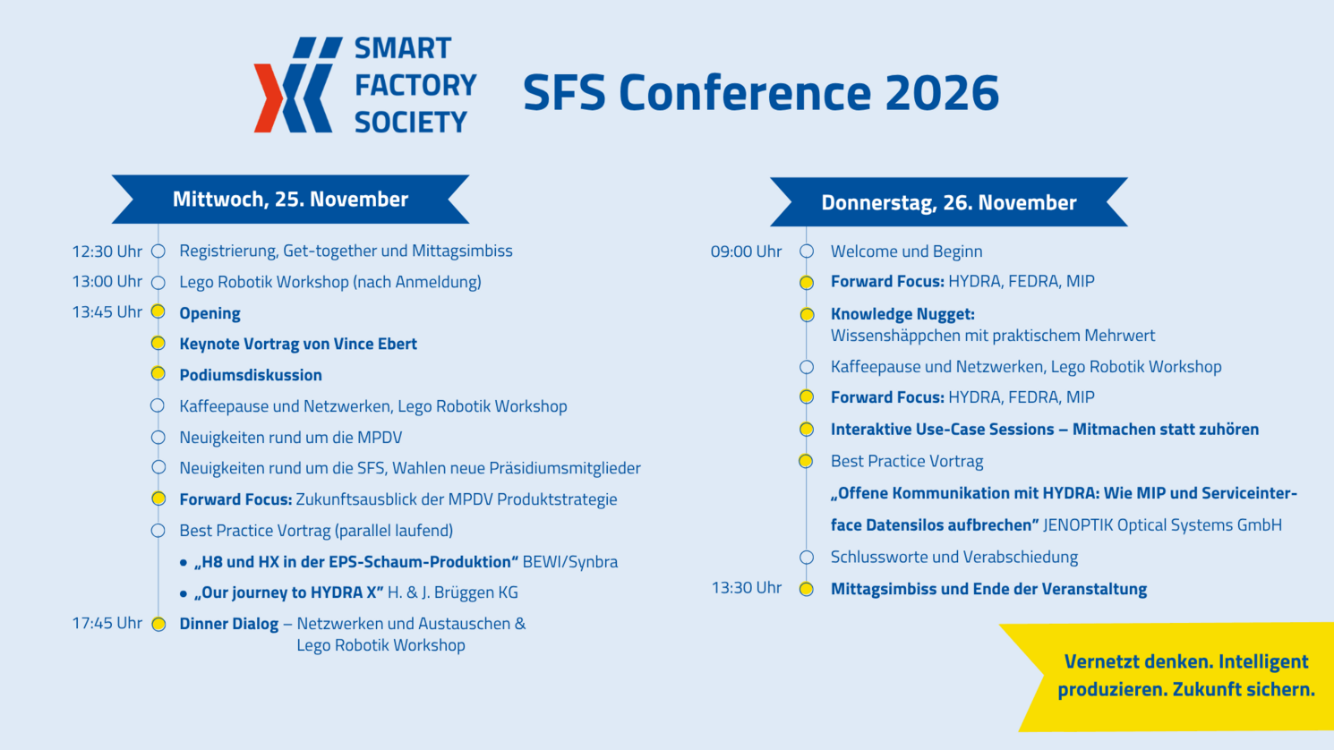 Smart Factory Society Conference 2026 Agenda