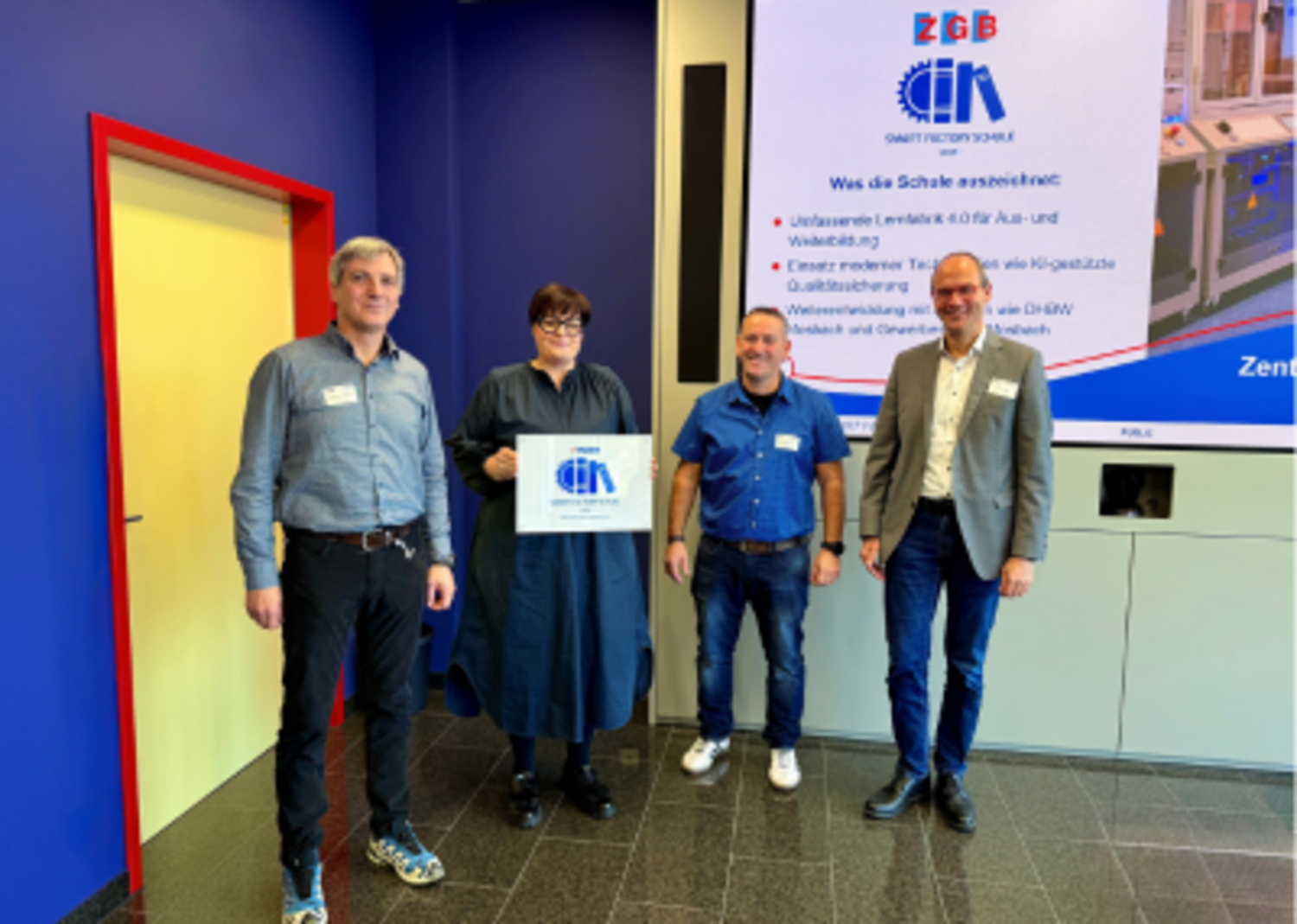 Auszeichnung der Zentralgewerbeschule Buchen zur Smart Factory Schule